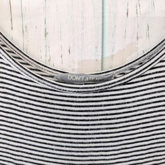 3/$20 Skater Striped A-Line Black and White Dress - Picture 3 of 8